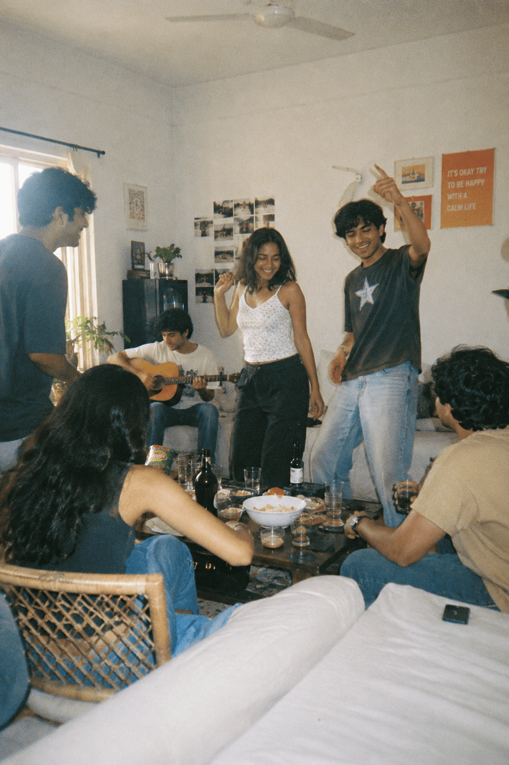 Friends at a house party